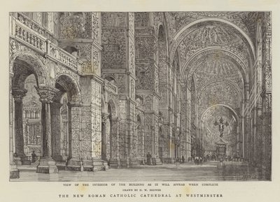 La nouvelle cathédrale catholique romaine à Westminster - Henry William Brewer